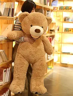 AMIRA TOYS ぬいぐるみ くま 大きい クマ 大きなテディベア teddy bear 特大 縫い包み クリスマス 抱き枕 動物 クリスマス キャラクター INS人気 お誕生日プレゼント インテリア 置物 店飾り 130cm(ブラウン)