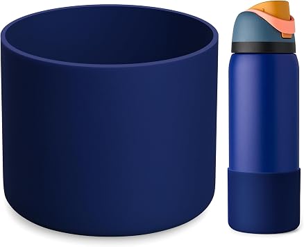 Protective Silicone Boot for Owala FreeSip, Twist & Flip 32 oz - Extended Height Bottom Sleeve for Maximum Dent Protection - Anti-Slip & Noise Reducing Base Navy Blue