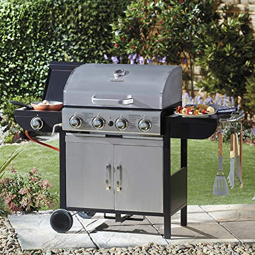 Blazebox Gas BBQ Grill 4 + 1 Side Burner, Stainless Steel Finish Gas