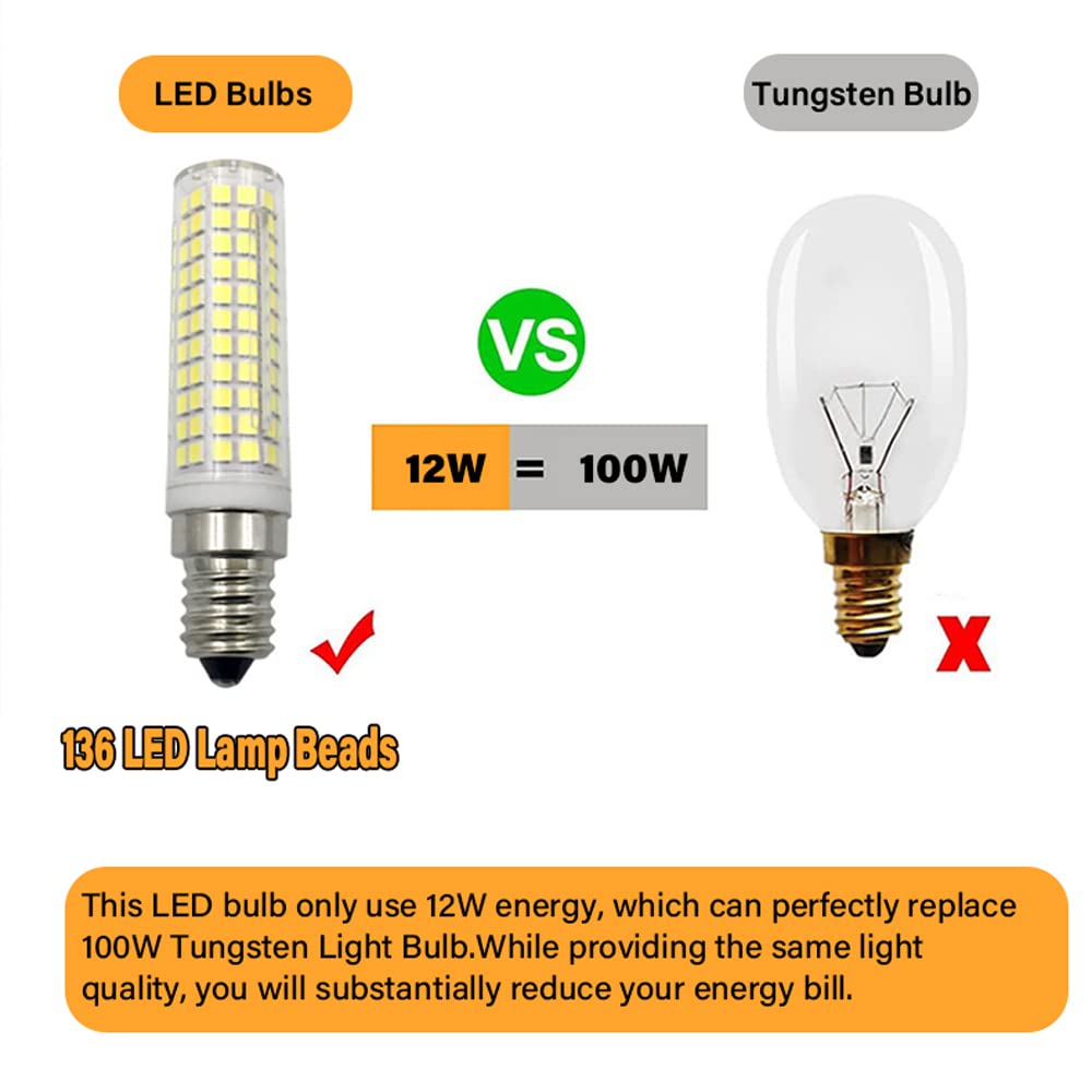 Lampadine LED, base G9/E14/E12/E11/BA15D, 12 W (equivalente a 120 W) 800 LM lampadina a mais non stroboscopica 110 V/220 V CA, dimmerabile 3000 K e 6000 K (confezione da 5) (3000k Warm White E11)