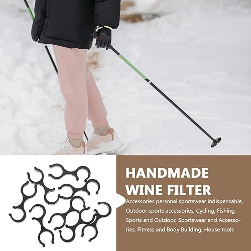 Miniatura 3 de EXCEART 8 clips de bastón de senderismo para postes de 5 a 2.4 in de diámetro, cierres de almacenamiento de plástico para bastones, accesorios