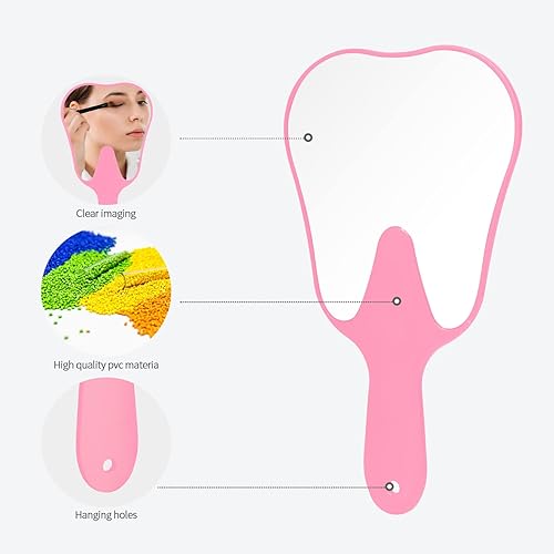 Miniatura 2 de Espejo de mano en forma de diente - Espejo de mano Espejo de dientes Espejo de paciente Higienista Dental Regalos
