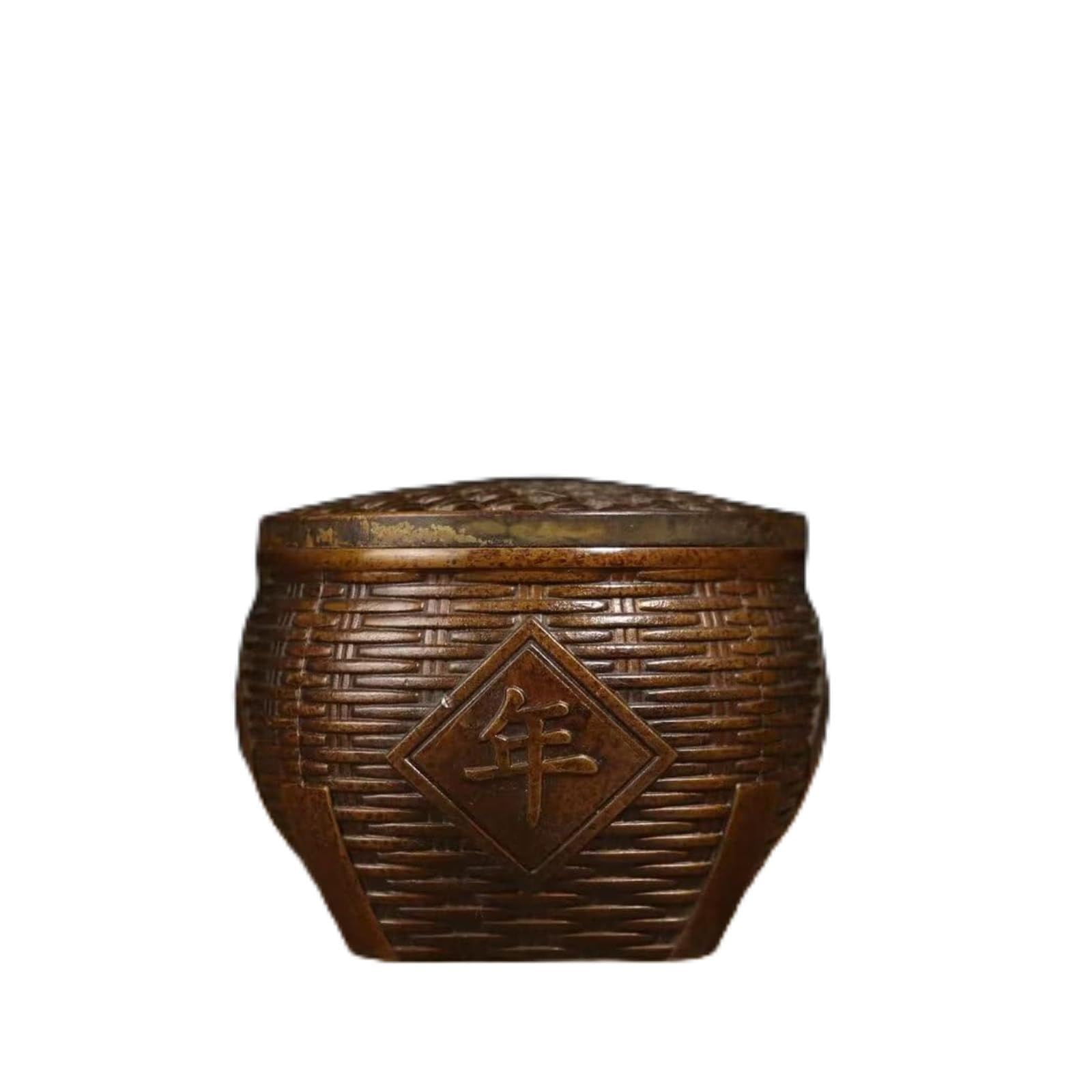 Bruciatore di incenso in rame con coperchio, bruciatore a ciotola, regalo Zen for la casa Stufa for meditazione Ufficio Casa Bruciatore di incenso in stile cinese con coperchio Bruciatore in legno di