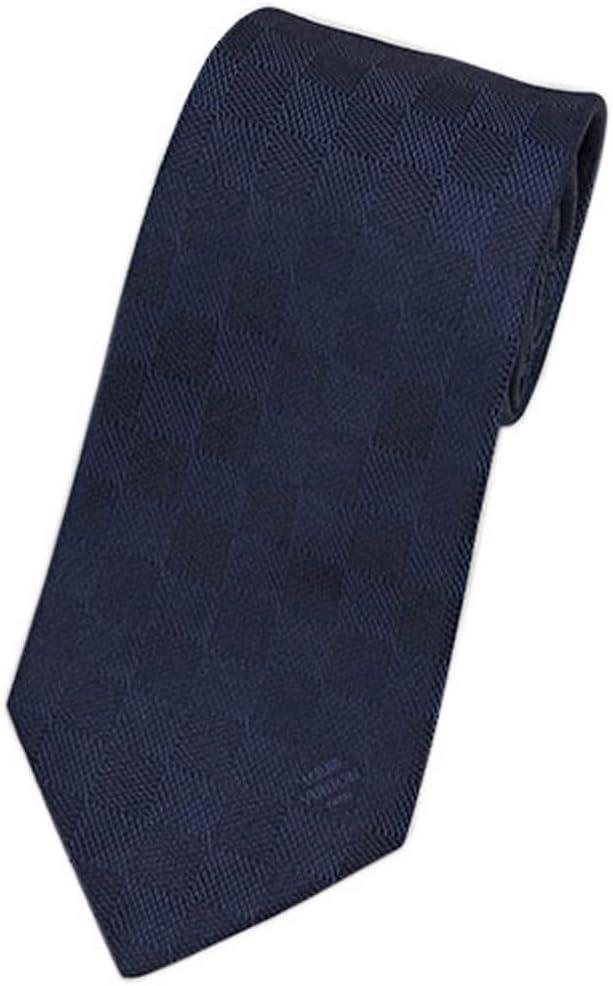 ルイヴィトン メンズ ネクタイ クラヴァット エク ダミエ柄 ブラック