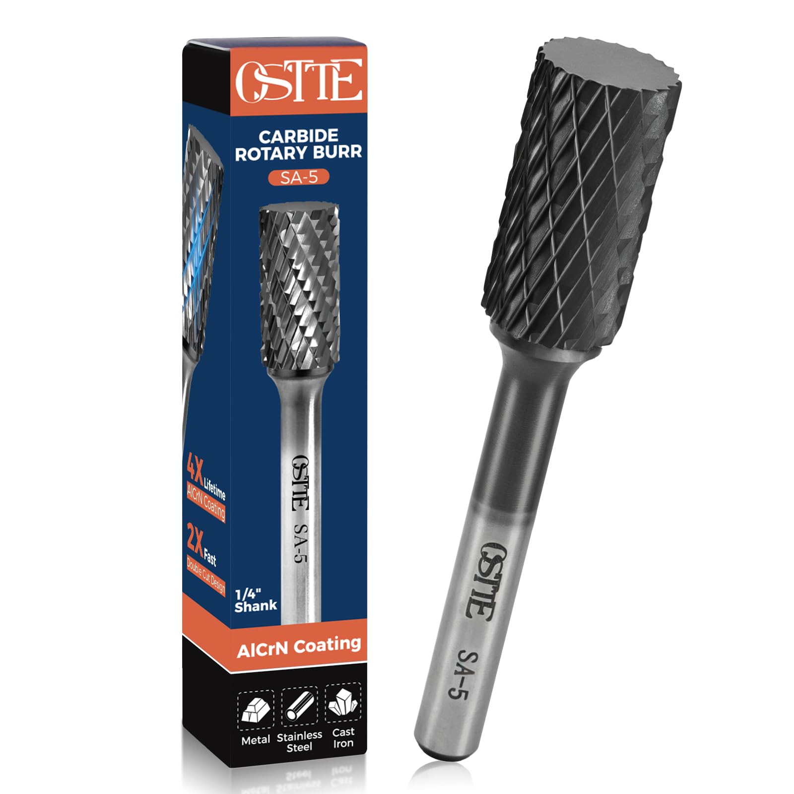 1Pcs AlCrN Carbide Burr (Pro), Double Cut for Hard Metal Working, SB-5 — Amazon image 10