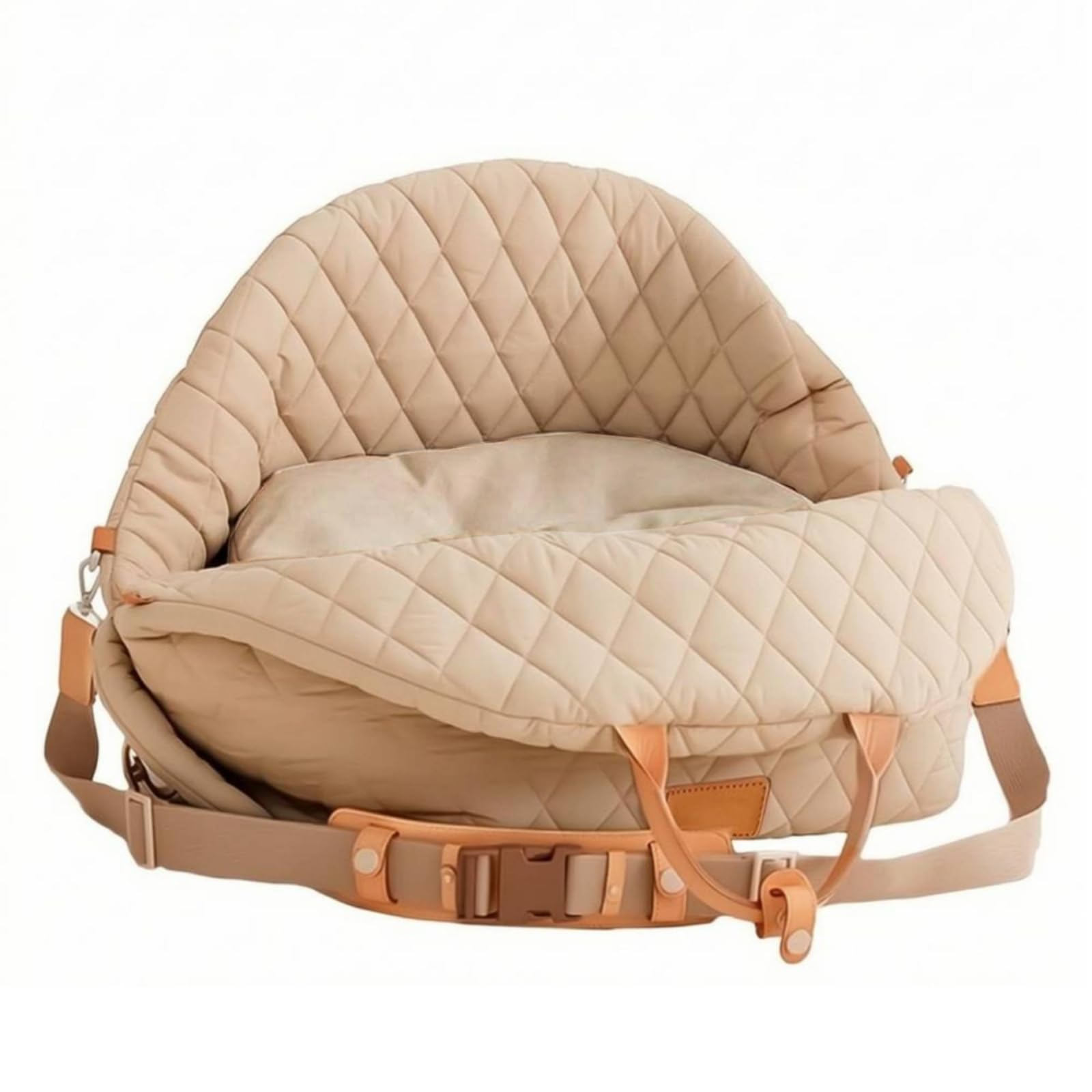Panier chien imperméable beige toutes saisons déhoussable pour la maison