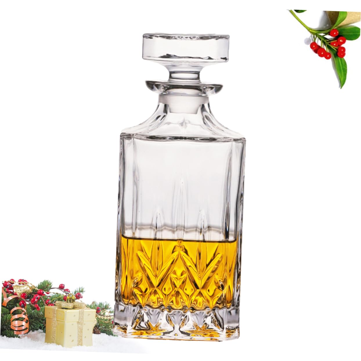 TOPBATHY Decanter Per Vino Da 700 Ml Dispenser Per Bevande in Dispenser Per Whisky E Birra Elegante Per Bar Domestici