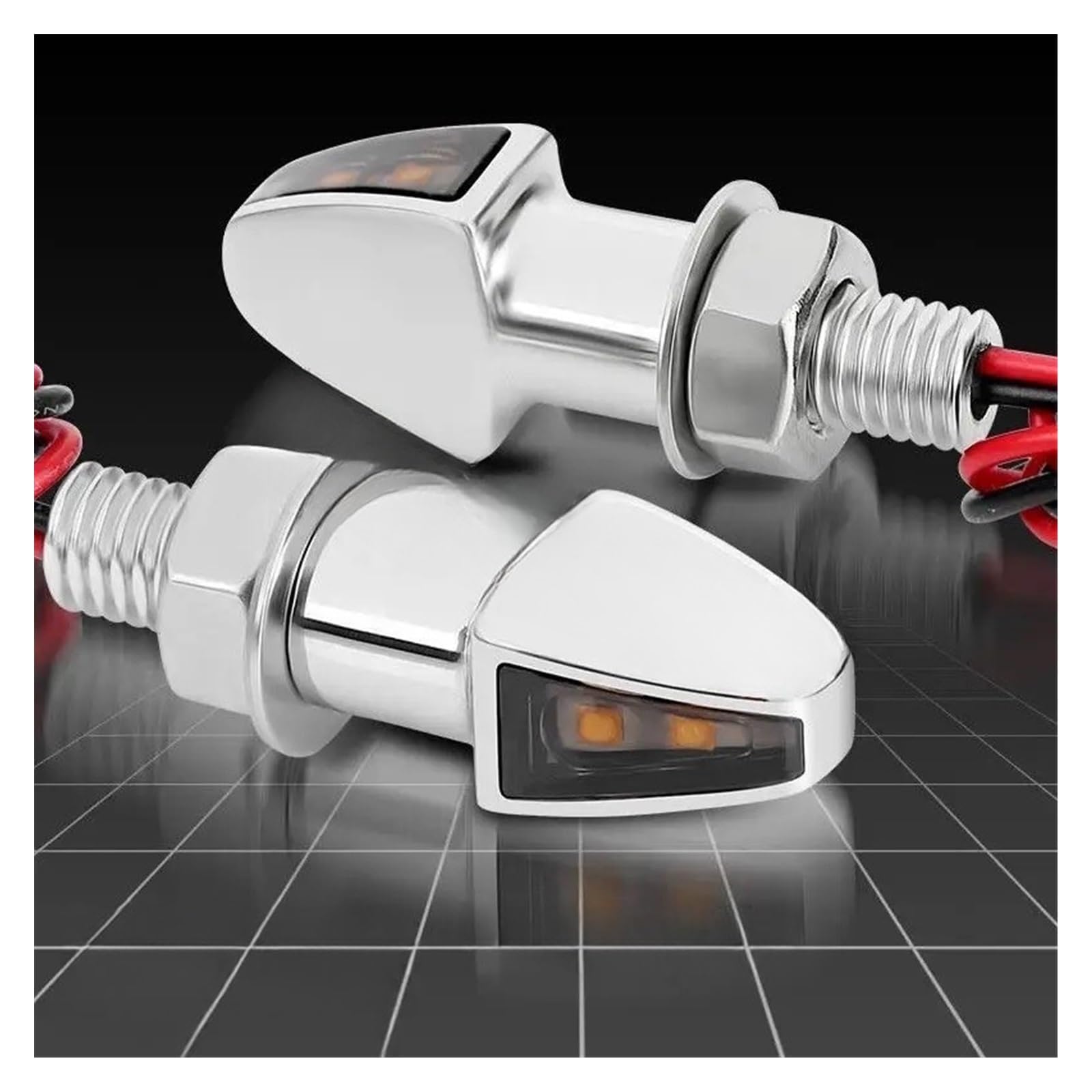 Motocicleta para Intermitentes Luces Intermitentes universales para Motocicleta M8, para Cafe Bobber, Dirt Bikes, Accesorios de Montaje