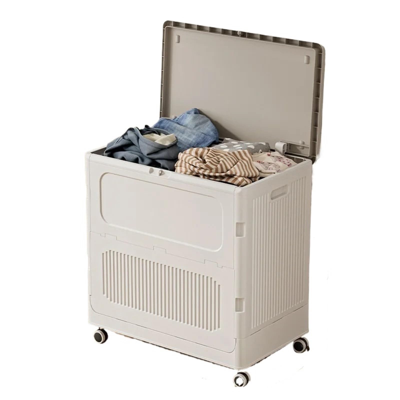 Laundry Basket On Wheels Household Foldable Laundry Basket With Wheels