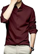 DEELMO Men's Stylish Solid Satin Casual Shirt for Men Full Sleeves| Poly Satin Silk Shirt