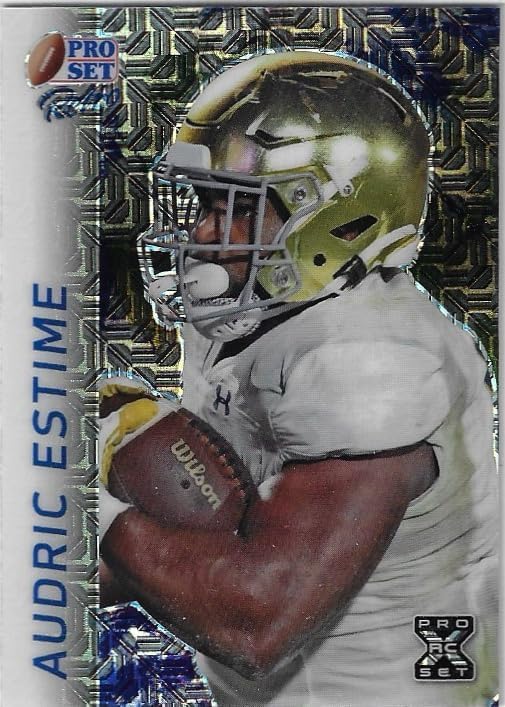 Audric Estime Serial Numbered #1/1 Retro Earth Mojo Parallel Rookie Card Collectible Football Card - 2024 Pro Set Football Card #RB-95 (Broncos)