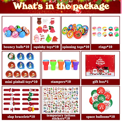 Noël Party Favors Enfants, 90 Pièces Mini Jouet Pochette Surprise Avec Bracelets Slap Cadeau Anniversaire Enfants Invites Petits Cadeau Pour Calendrier De Lavent Jouets De Fete Noel Pour Enfants
