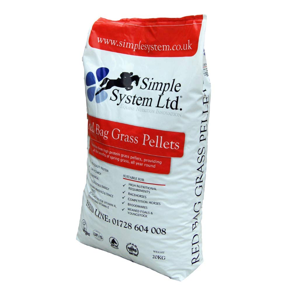 Simple System Red Bag Grass Pellets 20kg