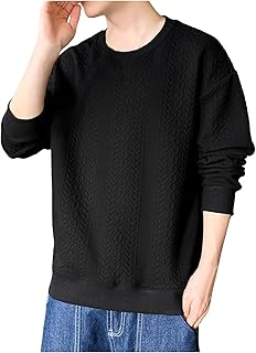 [Yammkia] トレーナー メンズ 大きいサイズ Tシャツ 長袖 秋服 スウェット おおきい サイズ ビッグT 無地 人気 カジュアル ファッション 丸襟 柔らかい肌触り 快適 ストリート インナー 肌着 通勤 通学