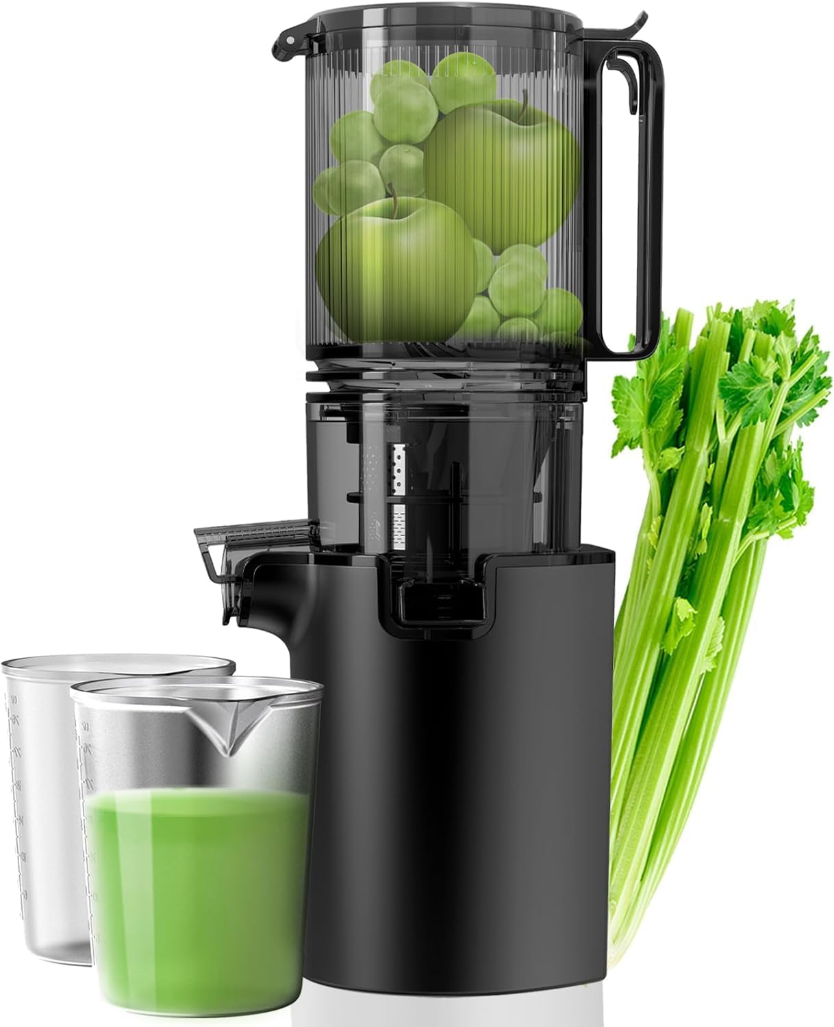 Cold Press Juicer, 5.3″ Wide Feed Chute Juicers with 400w Power Motor, Slow Masticating Juicer Machine with High Juice Yield for Whole Vegetables & Fruits, Easy to Clean, Grey(pro) Cold Press Juicer, 5.3″ Wide Feed Chute Juicers with 400w Power Motor, Slow Masticating Juicer Machine with High Juice Yield for Whole Vegetables & Fruits, Easy to Clean, Grey(pro)