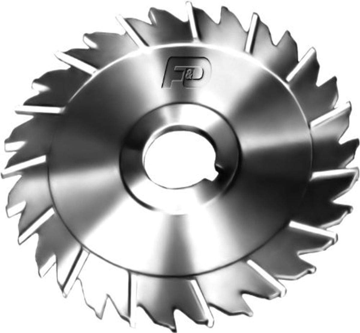 F&D Tool Company 14994-B638A Slitting Saw with Staggered Teeth, High Speed Steel, 4