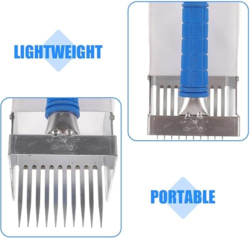 Miniatura 6 de Herramienta portátil para recoger arándanos con asa, rastrillo de bayas ligero para una eficiencia eficiente de arándanos, arándanos y más