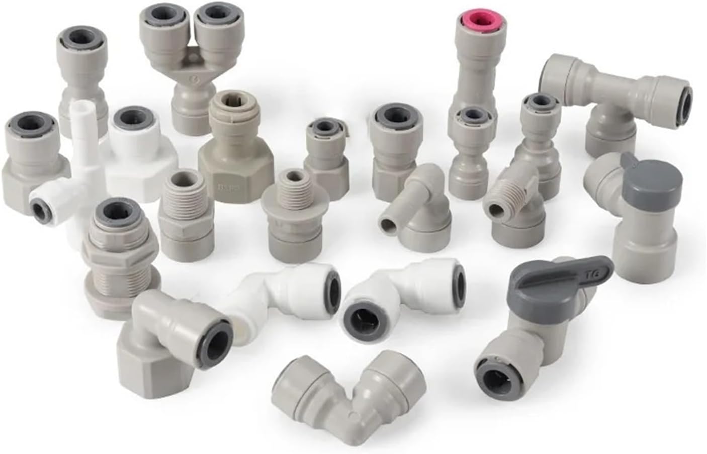 Wires and Cables Plastic Quick Connector Push in Fittings Pipe Hose Connect Food Grade Disconnect Joint Wires and Cables(Multi)