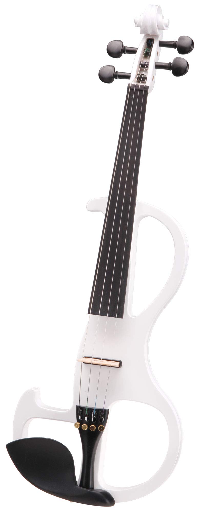 Classic Cantabile EV-90WH E-Violine (E-Geige mit Tonabnehmer, Fichte/Ahorn/Ebenholz) weiß