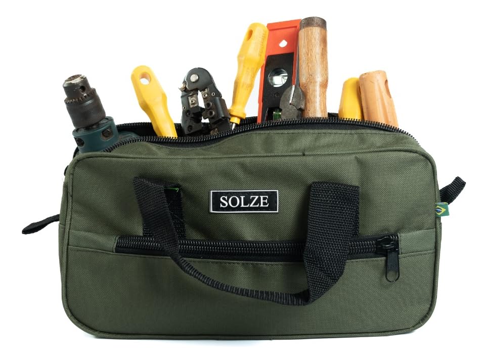 Bolsa Pequena Para Ferramentas de Lona Verde, Solze
