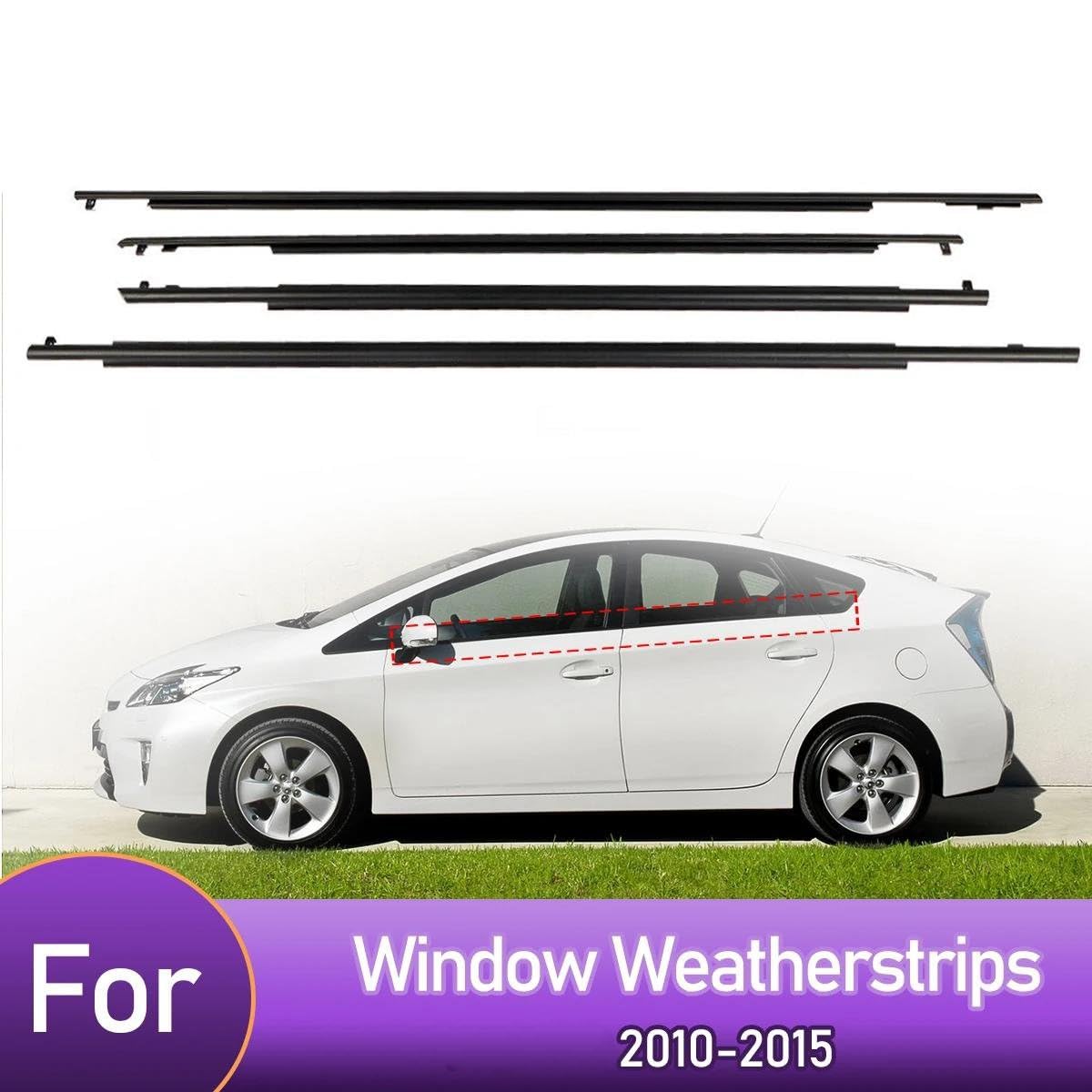 Profili Di Protezione Dei Bordi 4PCS Auto Esterno Per Porte E Finestre Guarnizione In Gomma Impermeabile Striscia Di Tenuta A Pressione Per Toyota Per Prius 2010-2015