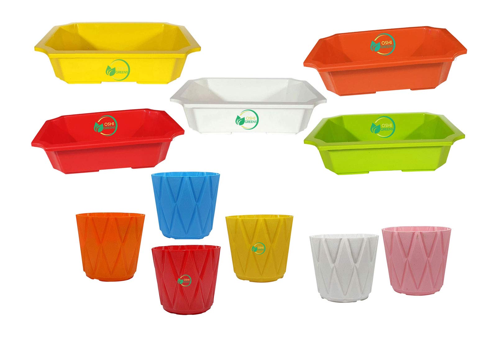 OSHIGREENS Flower pots for Home Decoration planters rectagnle Bonsai with Table top Small Plant Container multiclor (B08R3KGY5C) Amazon Price History, Amazon Price Tracker