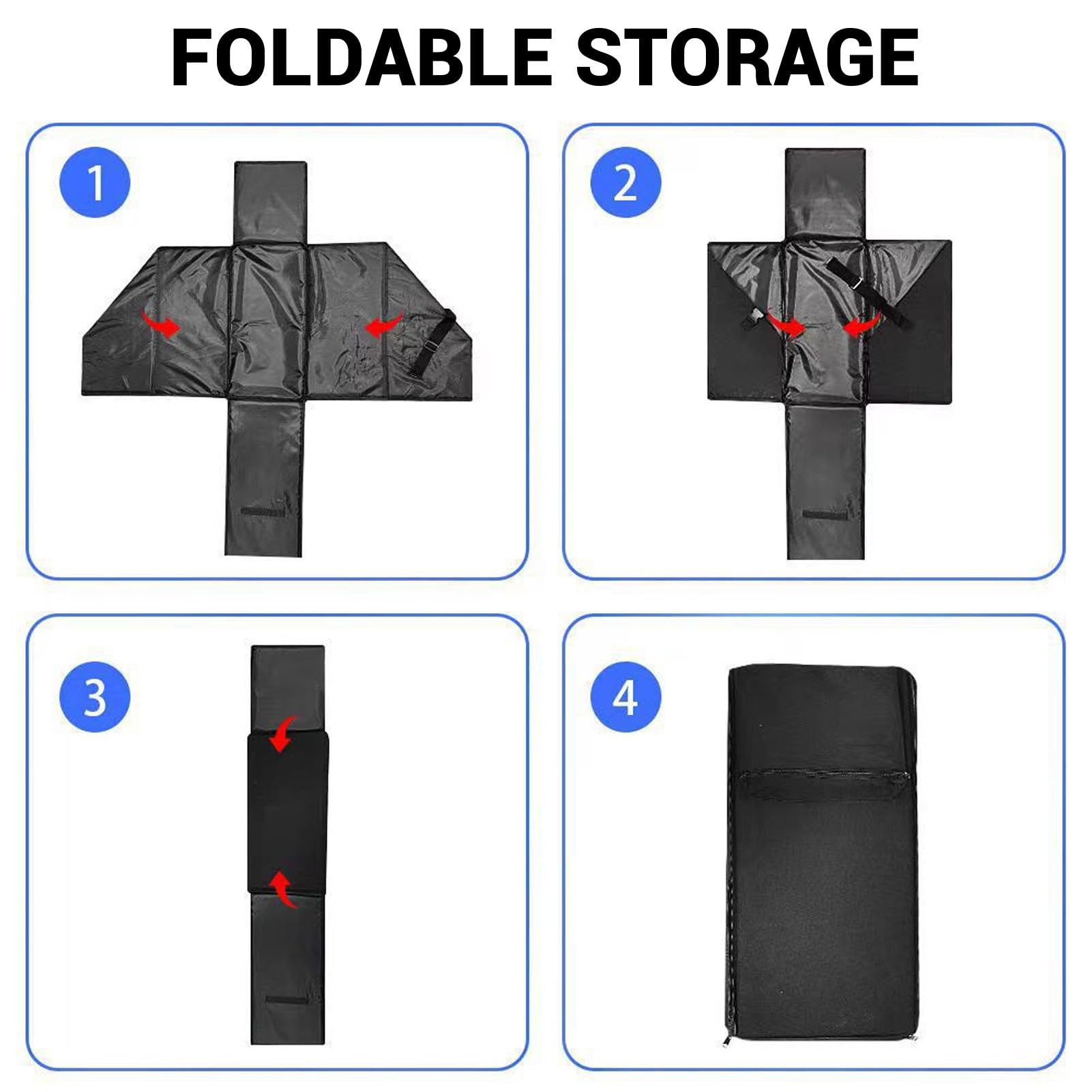 banapoy Boîte de Rangement de Vélo Pliante pour Organisateur de Vélo Pliable, étui de Transport de Rangement de Vélo avec Housse Anti-poussière pour Coffre de Voiture, pour Dahon