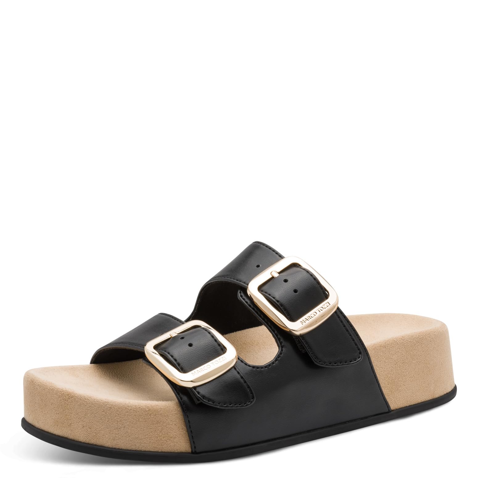 Marco Tozzi Women Sandal Soft Feel Me Footbed Modern, Black (Black), 4.5 UK