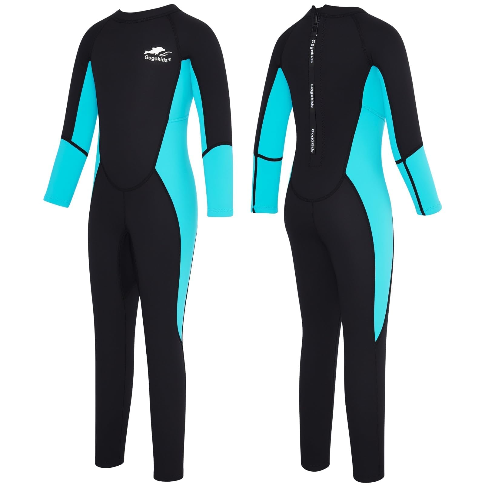 Gogokids Wetsuit Kids, Children 2.5mm Neoprene Thermal Swimsuit with UV 50+ Protection, Full Length One Piece for Ages 2-10 Boys & Girls Swimming, Surfing, Diving, Snorkeling โ image 1