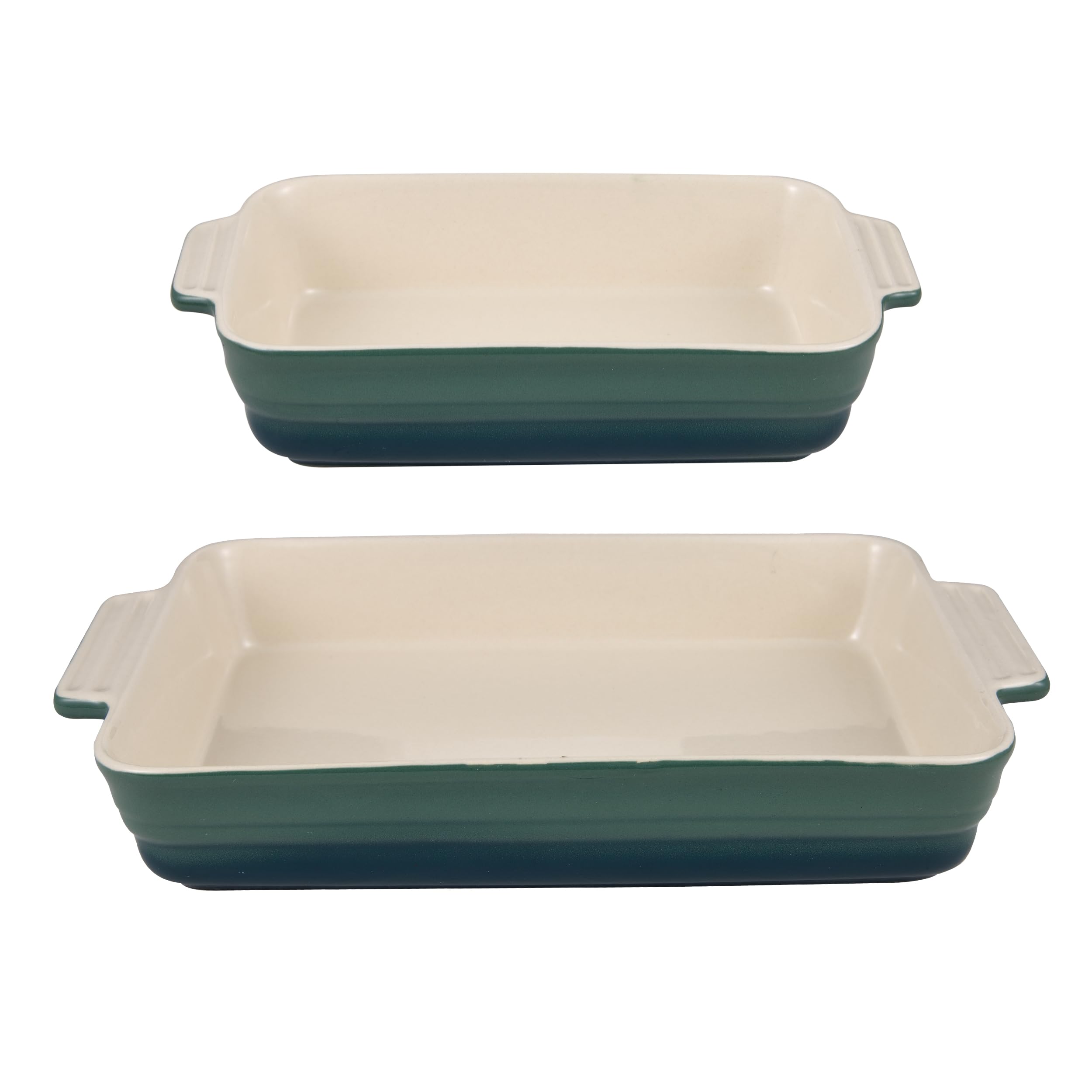 Bergner Fuente de Cocina Excalibur 2 Piezas Verde Crema Gres
