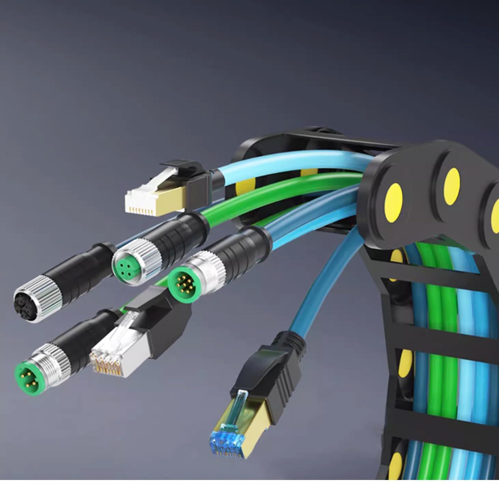 Amazon.com: 3.28ft M12 4 Pin D Code Male Right Angled to RJ45 Male