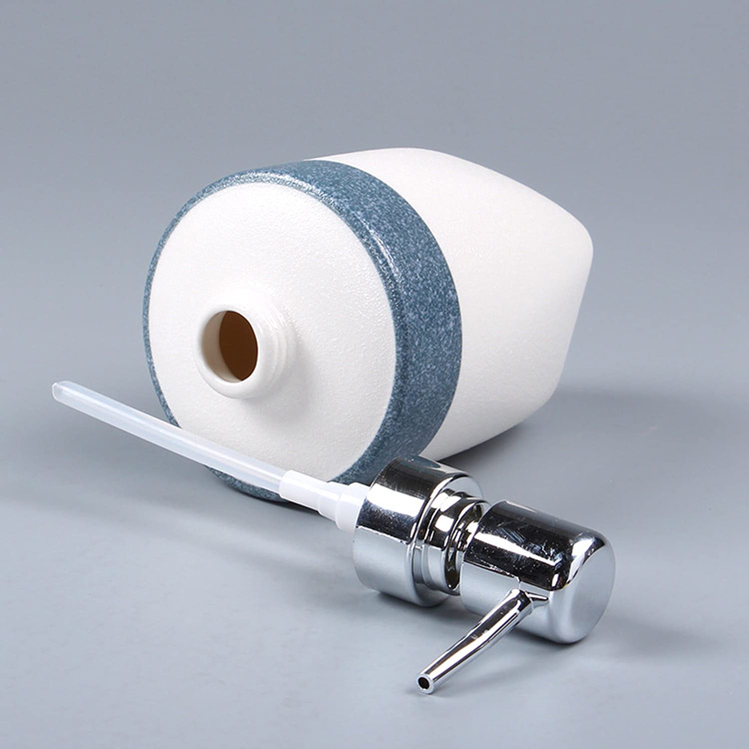 Set di Accessori per Il Bagno da 4 Pezzi Dispenser di Sapone Portaspazzolino Bicchiere Portasapone Completo per la Decorazione della casa dell'hotel Set di Accessori per Il Bagno,Blu