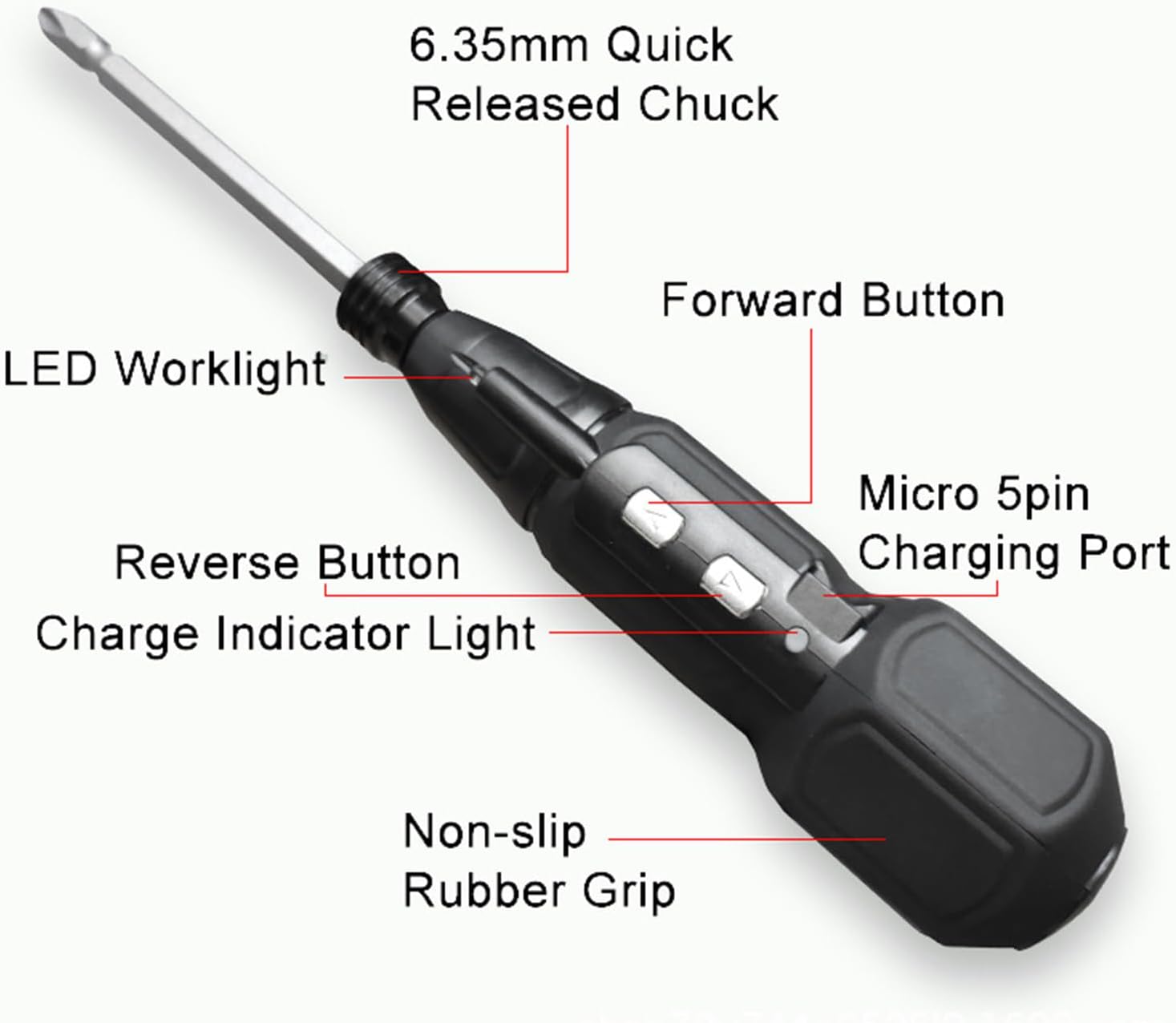 Electric Screwdriver Cordless Rechargeable Portable 3.6V Automatic Rotational Screw Driver With LED Light Electric Screwdriver