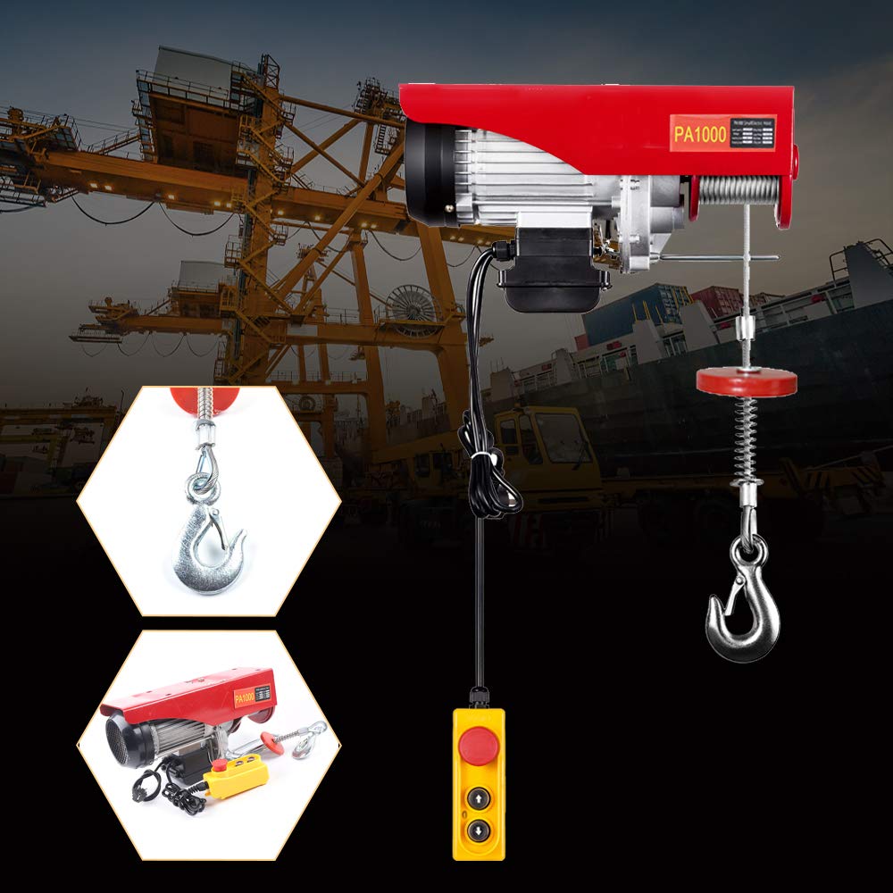 Paranco elettrico a catena | 1000 kg | 1600 W motore | 12 m fune metallica