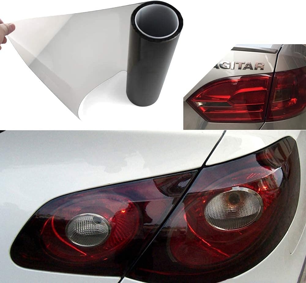 Wilktop Foil Tinting Film, Headlight Foil Tinting Film Sticker Car Foil for Car Headlight, Fog Light, Taillight (Light Black 200cm x 30cm)