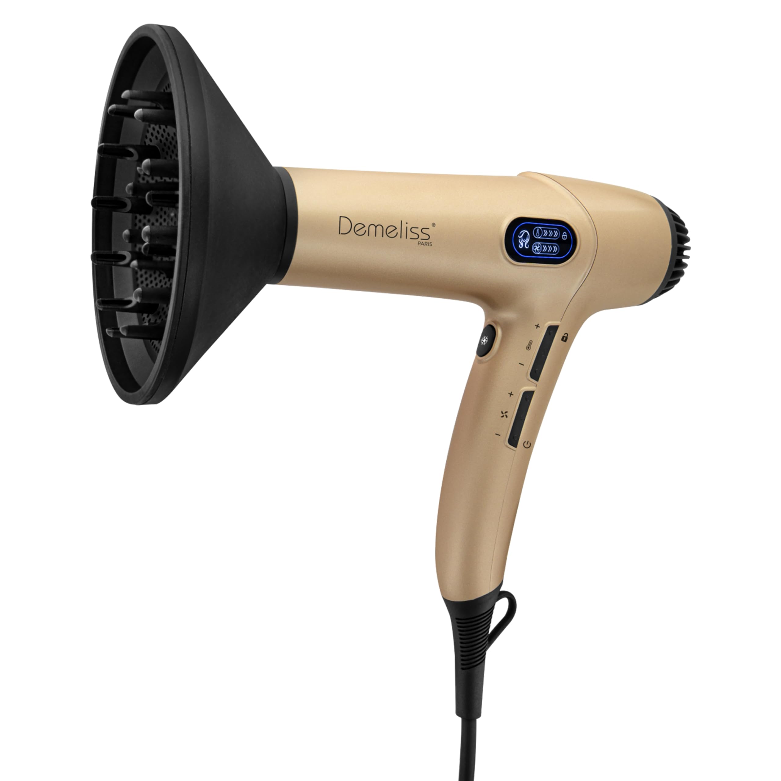 Asciugacapelli Demeliss SAINT ALGUE PRO SERIES - Motore Digitale BLDC - Leggero, Compatto, Silenzioso, Ultra Potente - 3 Accessori Magnetici - Design Ergonomico, Funzione Ionica