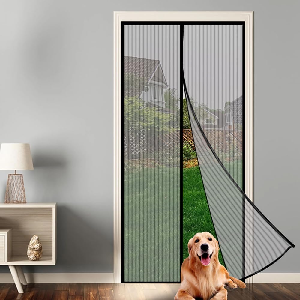 Magnetic Screen Door-Self Sealing, Mesh Screen Door with Heavy Duty Mesh Curtain, Pet and Kid Friendly, Fits Doors Up to 39 x 83-Inch