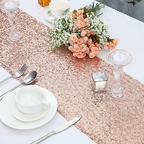 Save on Juya Delight Rose Gold Sequin Table Runner with code CN2TTKEF - Image 2