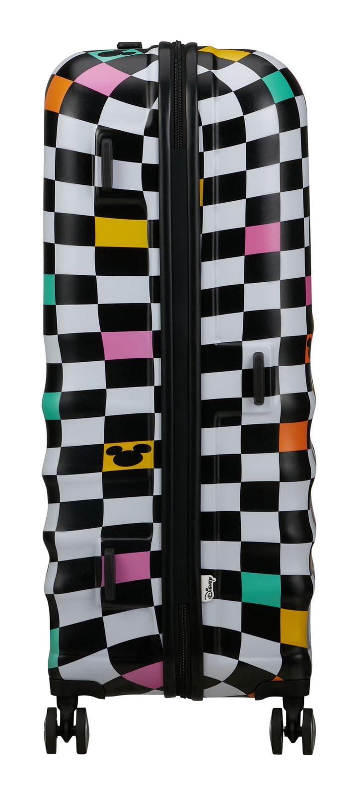 American Tourister Wavebreaker Disney - Mickey Mouse Valigia Rigida Grande (77 cm), Valigia da Viaggio, Lucchetto TSA, 4 Ruote, 96 L, 4.2 kg - Mickey Check