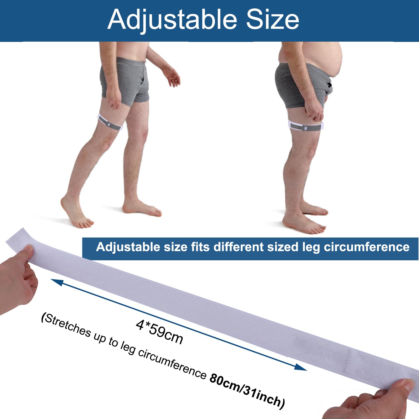 4 Pcs Catheter Leg Bag Strap, Urinary Legband Holder Drainage Bag Straps Adjustable Catheters Tube Holder Anti Slip Urinary Incontinence Supplies for Men,Women