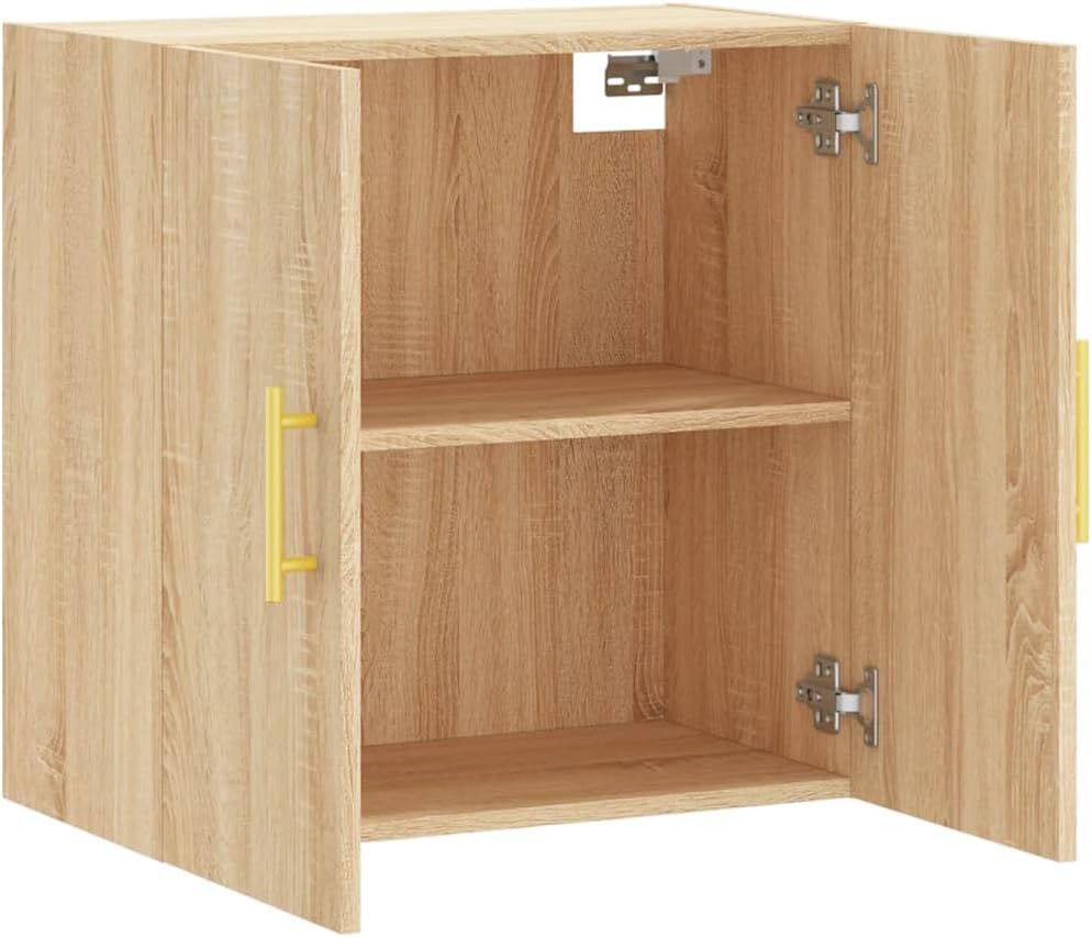 Sonoma Oak Engineered Wood Wall Cabinet 23.6in x 12.2in x 23.6in for Modern Home Storage and Organization