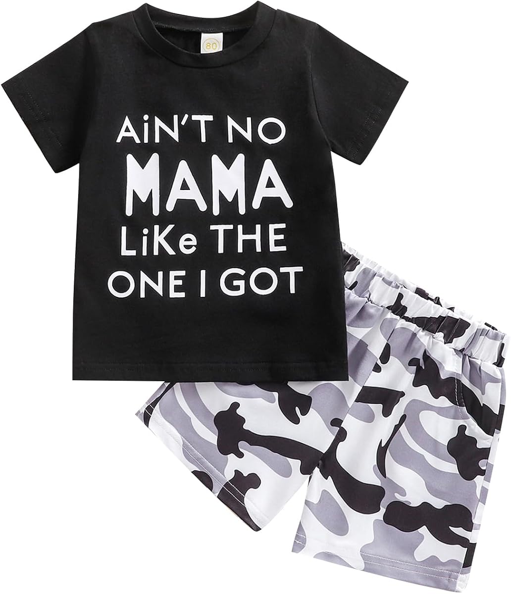 Toddler Baby Boy Summer Clothes Set Short Sleeve T-Shirt and Shorts Outfits for Boys