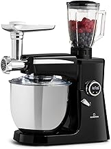 Klarstein Multi-Function Food Processor Blender, 2000W, Meat Mincer, 3 in 1 Blender, for Kitchen, 10L, Electric Vegetable Grater, Beaters, Professional Petrin