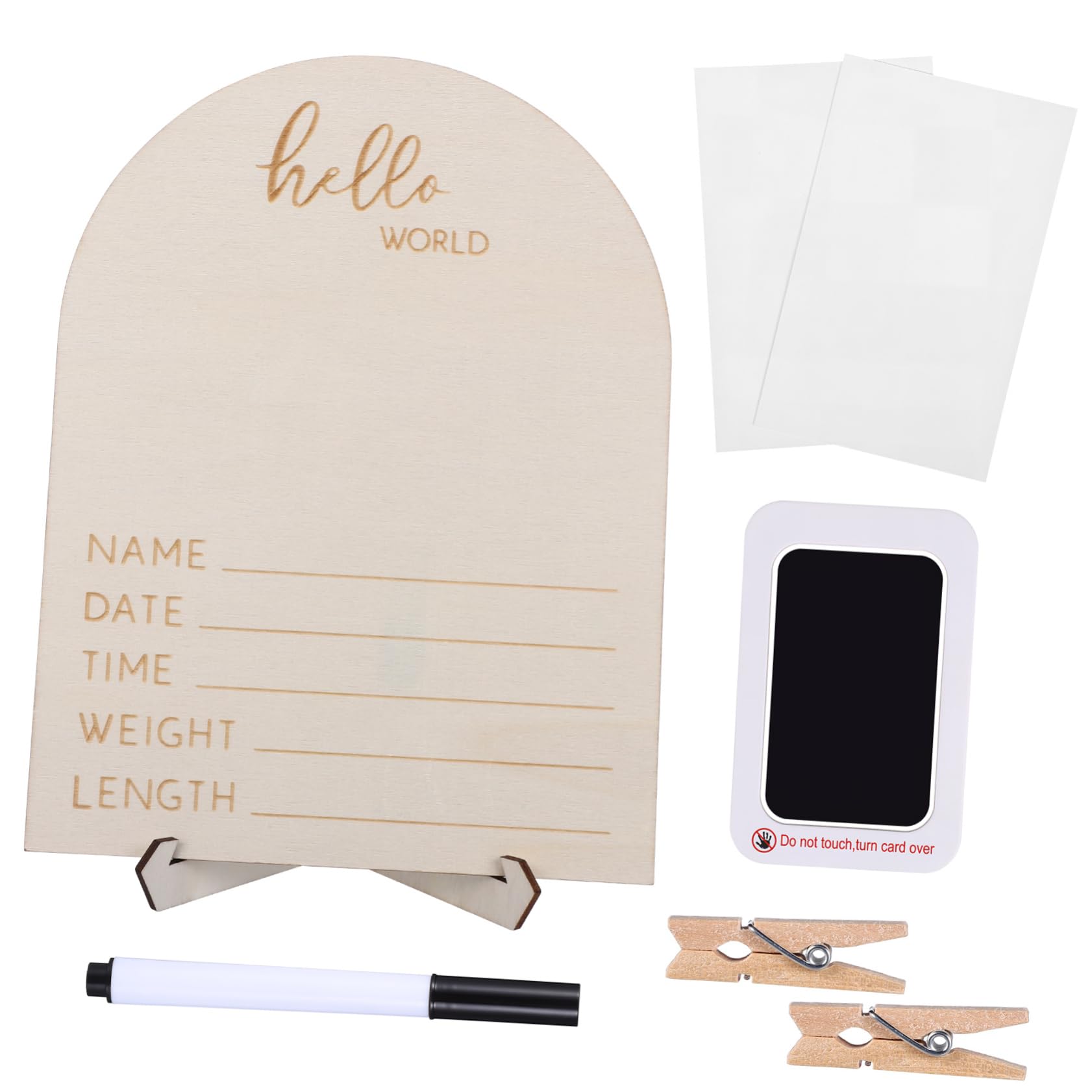 RORPOIR Wooden Sonogram Picture Frame for Room Decor Keepsake Frame Stand and Clip