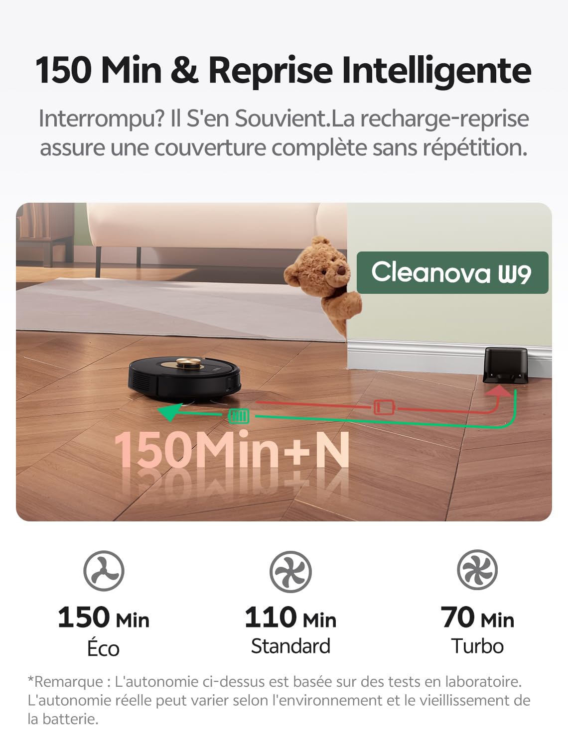 Vexilar Cleanova W9 Robot Aspirateur Laveur, 8000Pa/150Min Aspirateur Robot, Navigation LiDAR avec Cartographie, Zones Virtuelles, Alexa/APP/WiFi, Idéal pour Sols Durs,Tapis et Poils d’Animaux