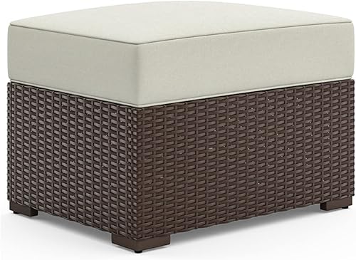 Homestyles 6800-90 Palm Springs - Otomana para exteriores, 1 asiento, color marrón