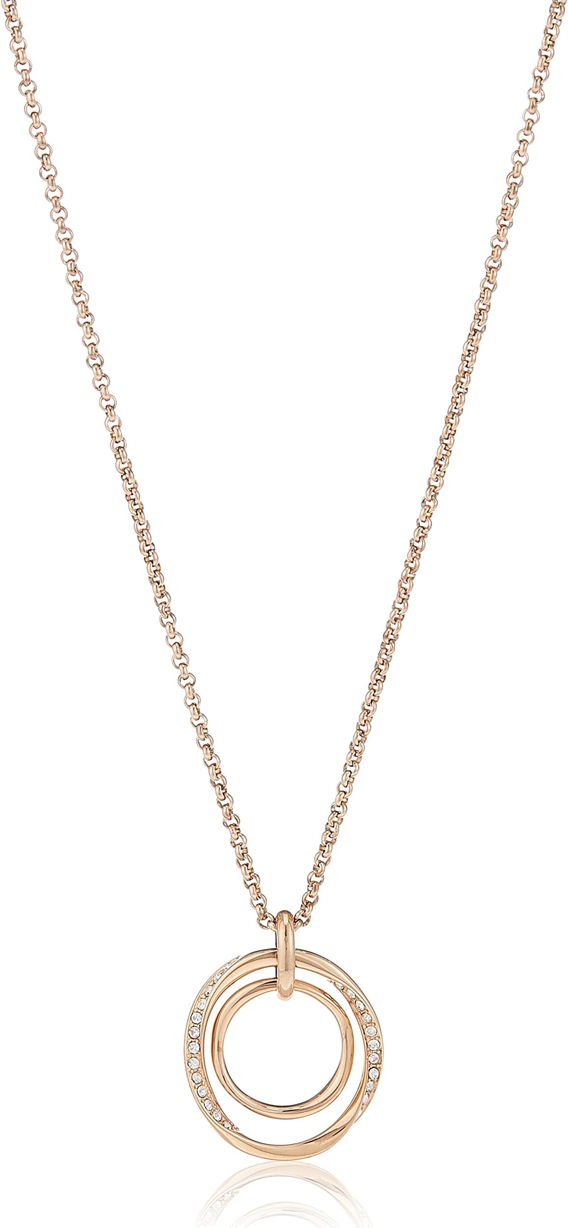 Fossil Damen Halskette aus Edelstahl mit Twist-Anhรคnger
