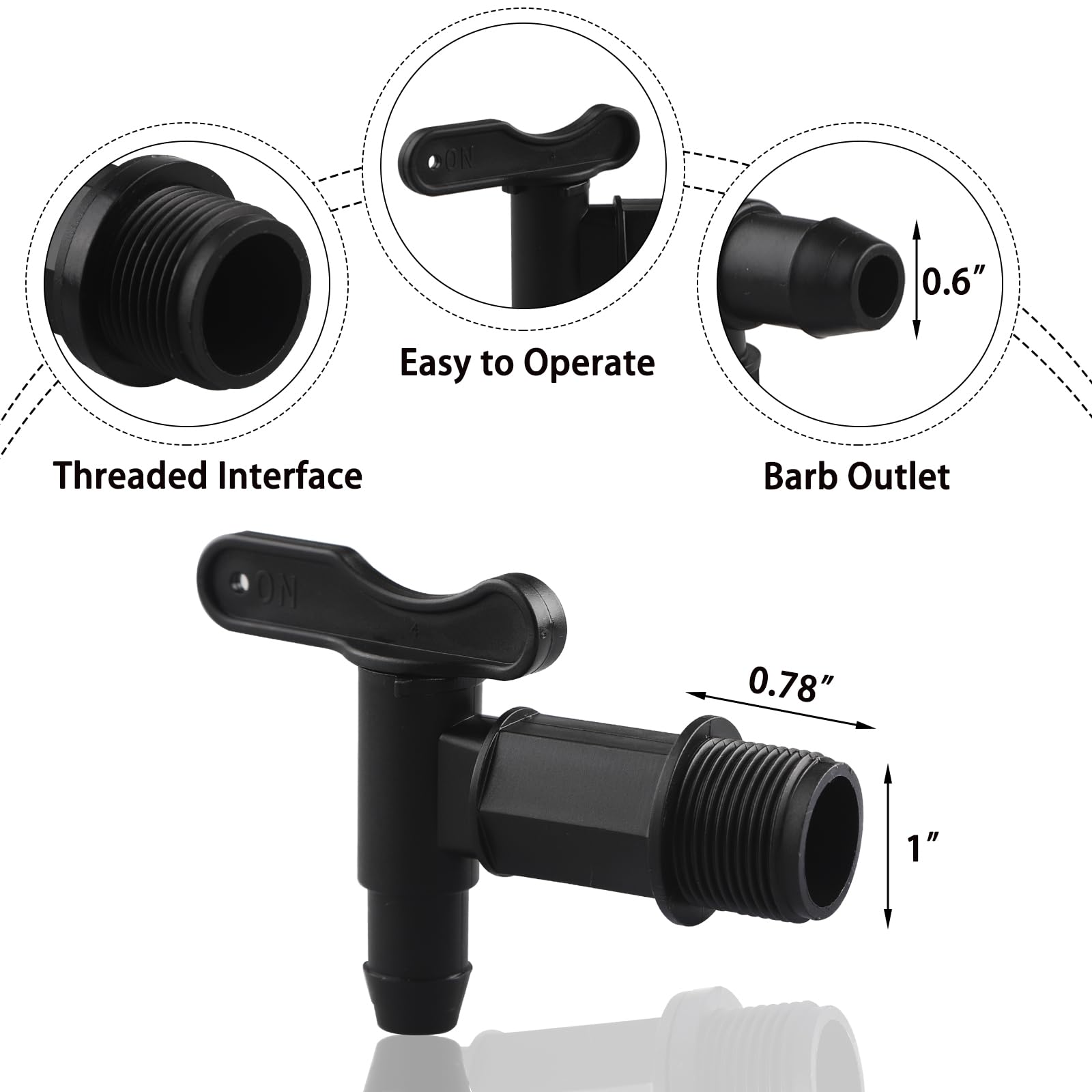 2 Set Drum Spigot Pail Taps With Gasket Plastic Construction Materials - View #5