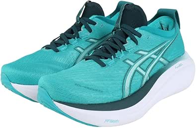 asics(アシックス) ランニングシューズ GEL-NIMBUS 27 1011B958 メンズ 400(ウェーブティール／サクソングリーン) 25.0 cm 2E