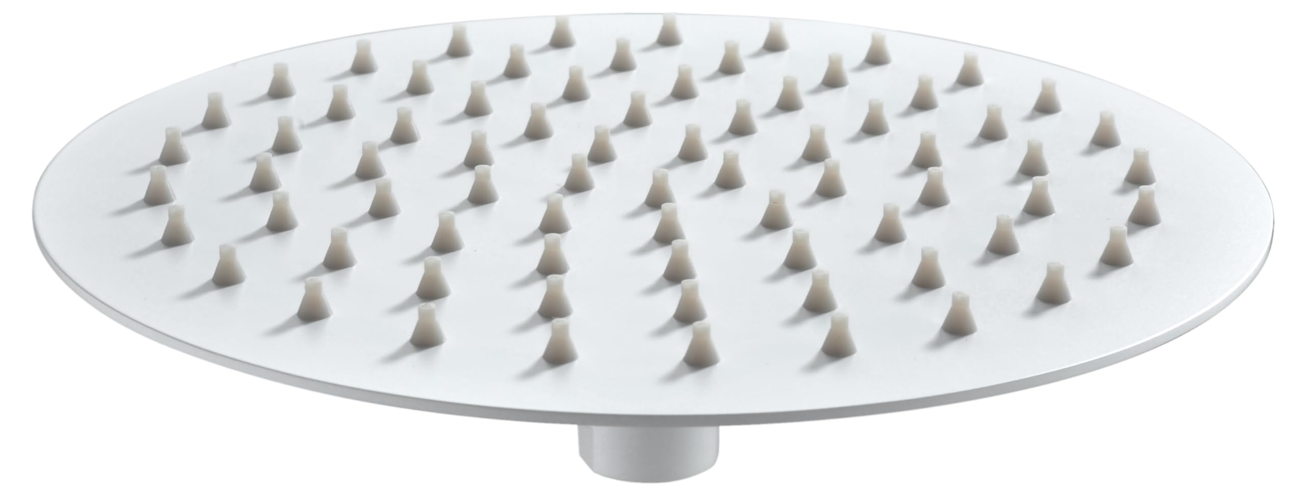 IMEX - Soffione Doccia Effetto Pioggia Ø20cm Bianco Opaco | Soffione Rotondo Slim e Anticalcare per Colonna Doccia | Realizzato in Acciaio Inox S.304 | Ricambio Originale IMEX
